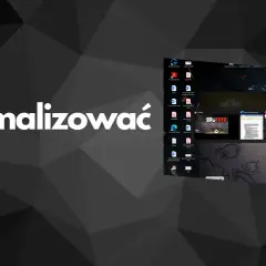 Jak zminimalizować grę na Windows i iOS? Zobacz poradnik na pulpicie z ikonami programów i otwartymi oknami.