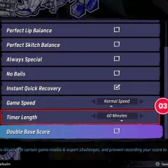 Ustawienia gry Tony Hawk's Pro Skater 1+2: czas gry 60 minut. Kody Heroes 3 mogą być dostępne w opcjach.