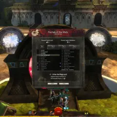 Wybór fraktala "Urban Battleground" w Guild Wars 2. Spolszczenie gry ułatwia nawigację po menu.