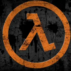 Pomarańczowe logo Lambda na czarnym, chropowatym tle. Czy to znak, że w końcu doczekamy się Half-Life 3?