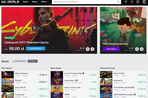 Znajdź najlepsze gry na Steam, w tym Cyberpunk 2077: Phantom Liberty i darmowy Alchemy Garden. Sprawdź aktualne okazje!