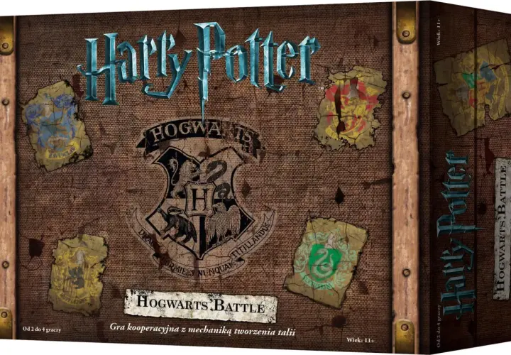Pudełko gry planszowej "Harry Potter: Hogwarts Battle". Wspaniała przygoda w świecie gry Harry Potter!