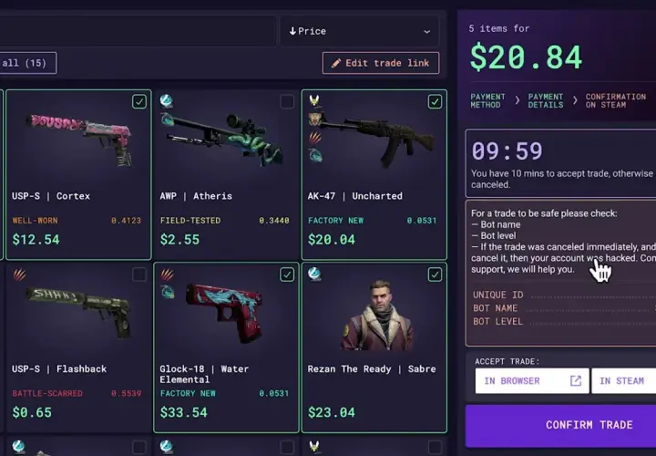 Jak sprzedać skina CS:GO i uniknąć najczęstszych błędów