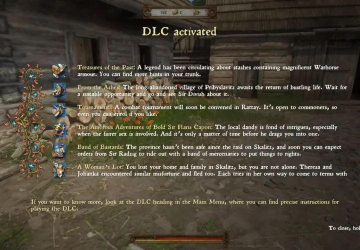 Aktywowano DLC! Poznaj historie "Skarby Przeszłości", "Z Popiołów", "Turniej", "Amory Sir Hansa Capona", "Bandę Bękartów" i "Los Kobiety".