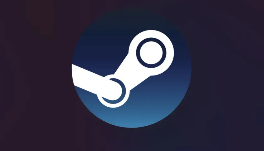 Logo Steam na tle gradientowym. Szybka steam aktywacja klucza na telefonie.