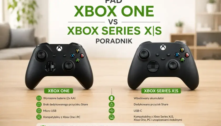 Porównanie padów: Xbox One vs. Xbox Series X|S. Dowiedz się, jaki jest najnowszy Xbox i wybierz najlepszy kontroler dla siebie.