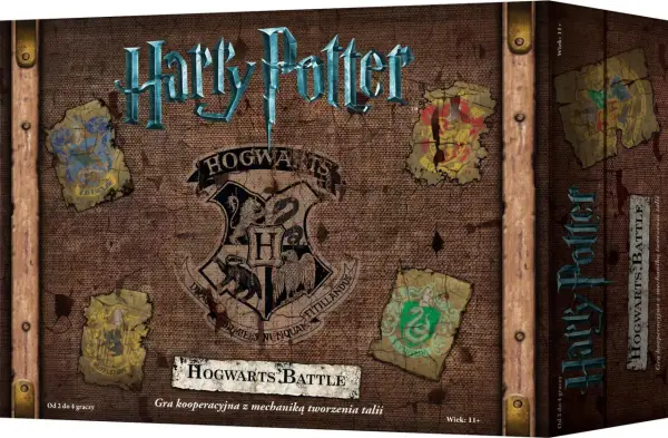 Pudełko gry planszowej "Harry Potter: Hogwarts Battle". Wspaniała przygoda w świecie gry Harry Potter!